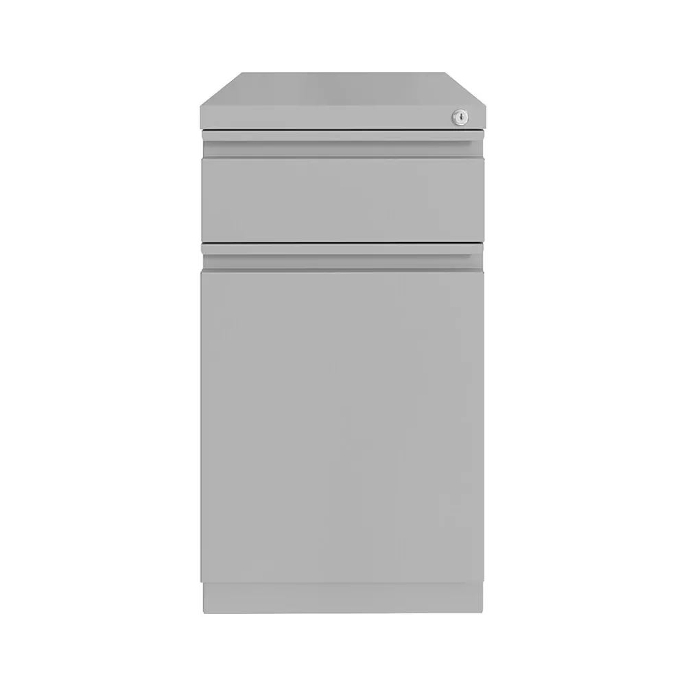 File Cabinets*Hirsh 2-Drawer Mobile Vertical File Cabinet, Letter Size, Lockable, 27.75"H x 15"W x 19.88"D, Arctic Silver (25034)
