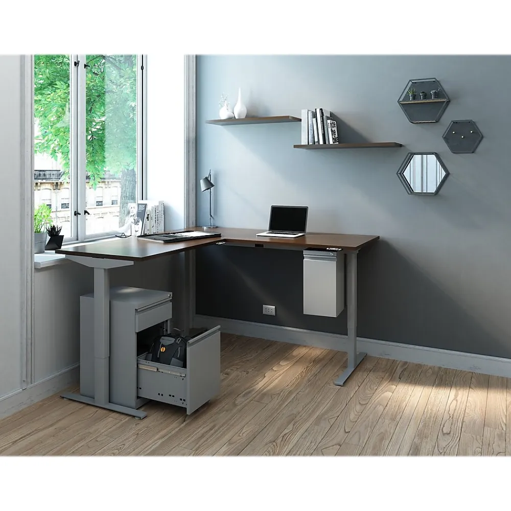 File Cabinets*Hirsh 2-Drawer Mobile Vertical File Cabinet, Letter Size, Lockable, 27.75"H x 15"W x 19.88"D, Arctic Silver (25034)