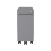 File Cabinets*Hirsh 2-Drawer Mobile Vertical File Cabinet, Letter/Legal Size, Lockable, 21.75"H x 10"W x 19.88"D, Arctic Silver (24045)