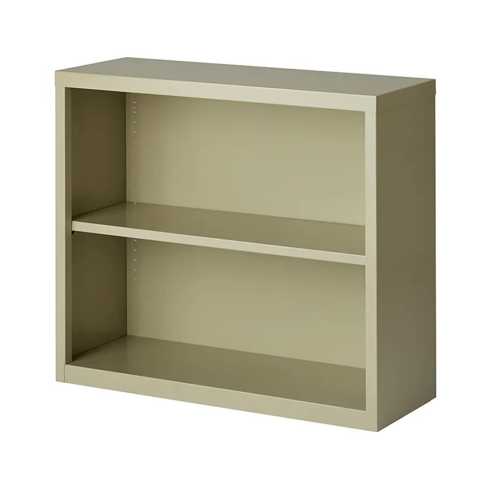 Bookcases*Hirsh HL8000 Series 30"H 2-Shelf Bookcase with Adjustable Shelf, Putty Steel (21986)
