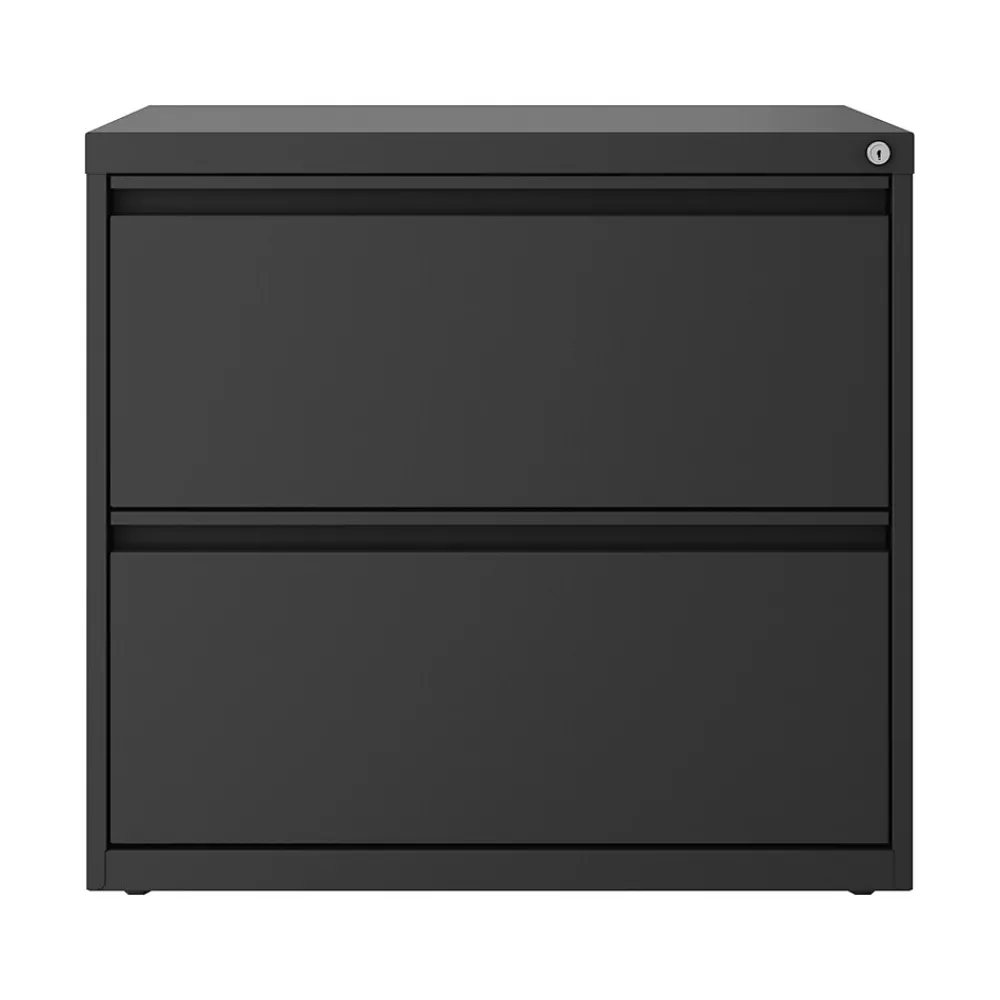 File Cabinets*Hirsh Lateral 101 2-Drawer Lateral File Cabinet, Letter/Legal Size, Lockable, 27.75"H x 30"W x 17.63"D, Charcoal (24084)