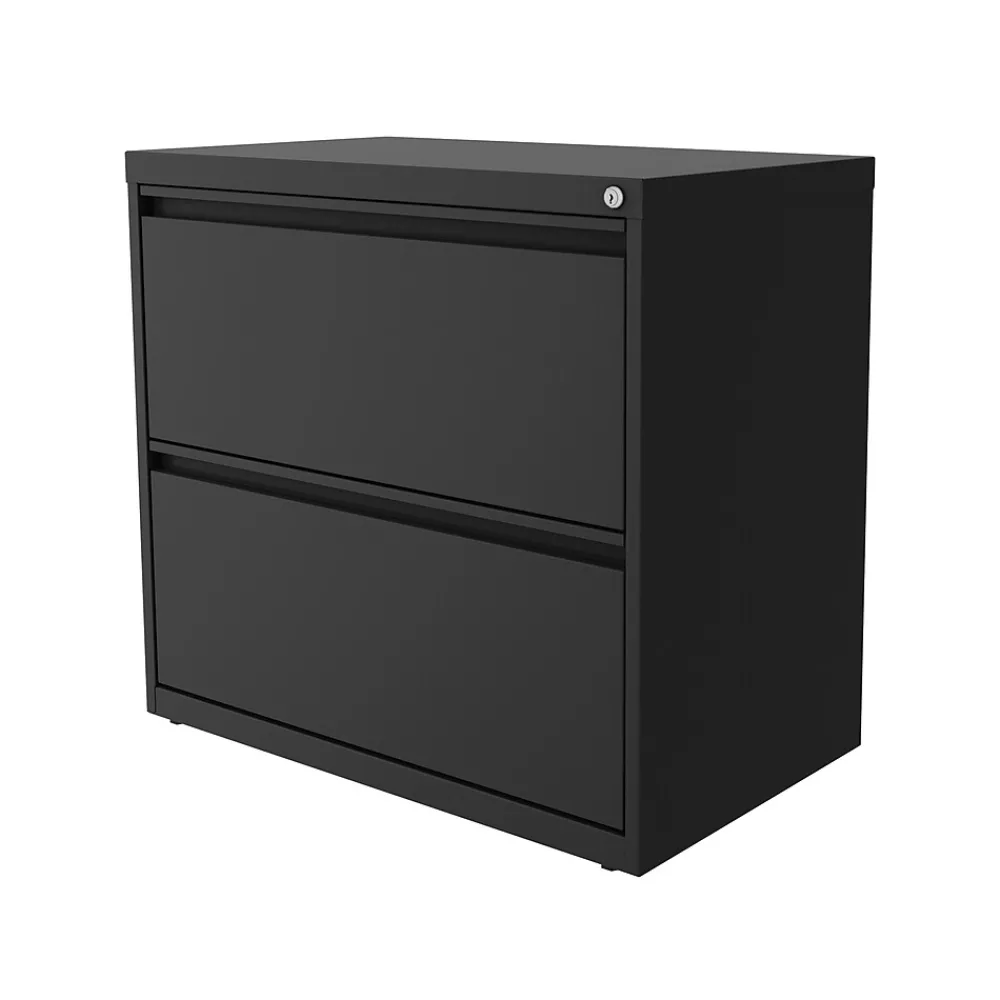 File Cabinets*Hirsh Lateral 101 2-Drawer Lateral File Cabinet, Letter/Legal Size, Lockable, 27.75"H x 30"W x 17.63"D, Charcoal (24084)
