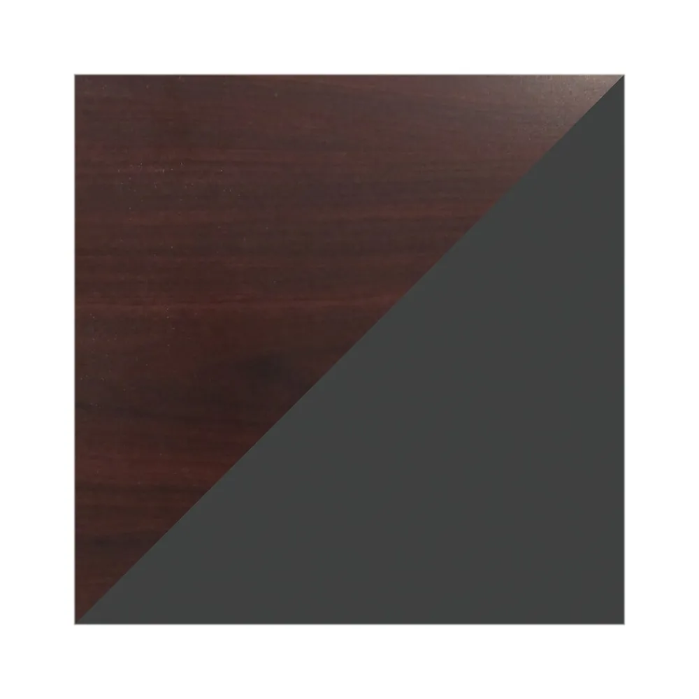Computer Desks*Hirsh 60"W Double-Pedestal Computer Desk, Charcoal/Mahogany (20102)