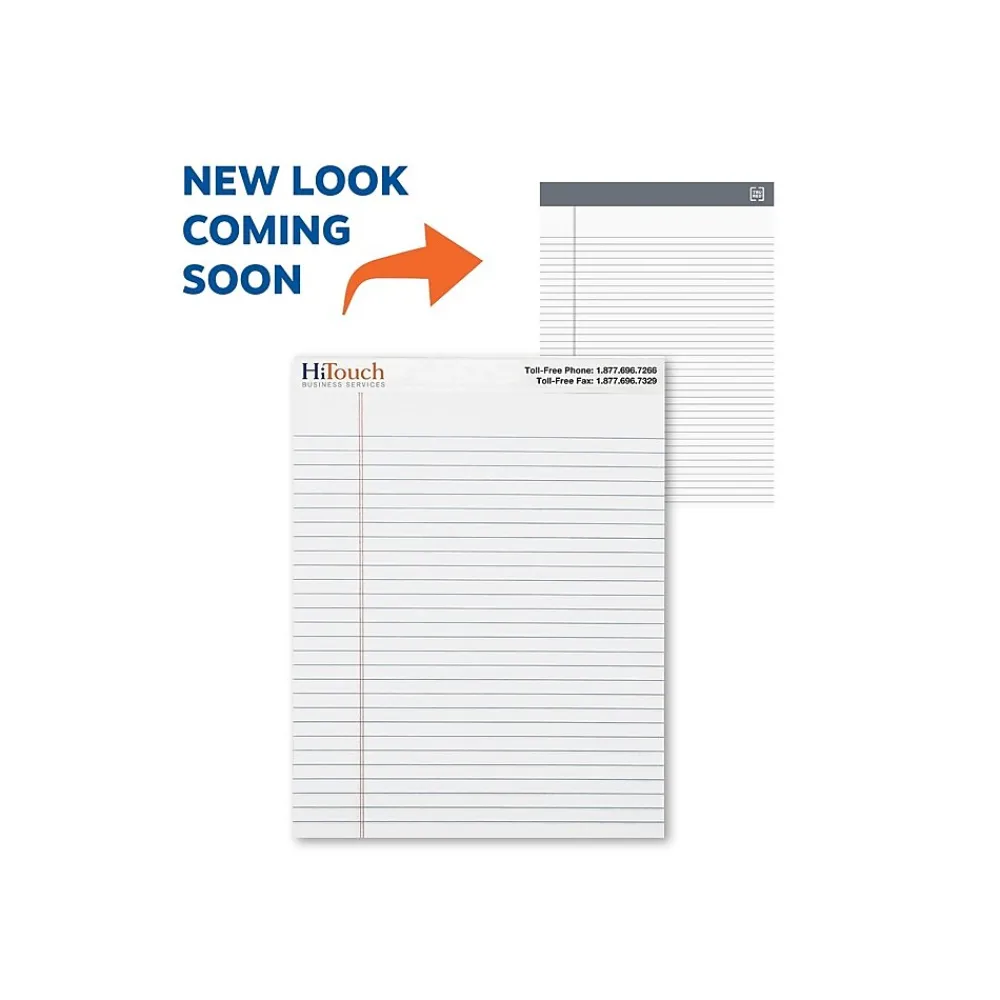 Notepads|HiTouch Notepad, 8.5" x 11.75", Wide Ruled, White, 50 Sheets/Pad, 12 Pads (SPZMYOPW2011)