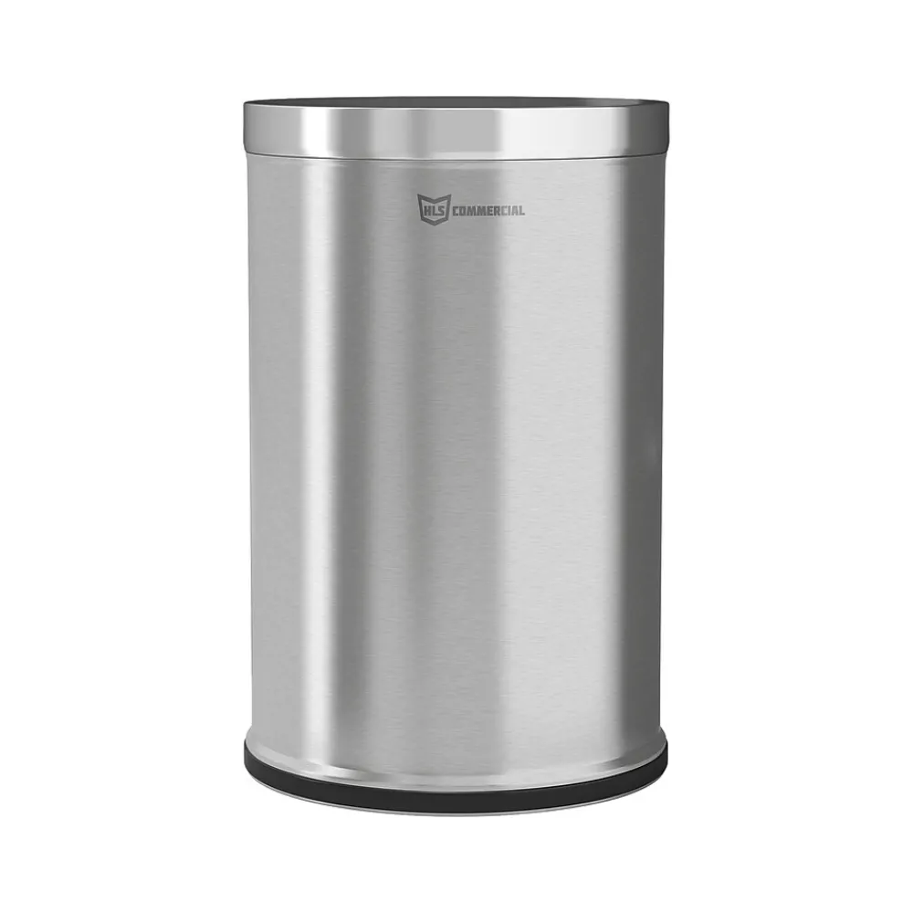 Stainless Steel Trash Can with Open Lid, 26-Gallon, Silver (HLSC05G26)<HLS Commercial
