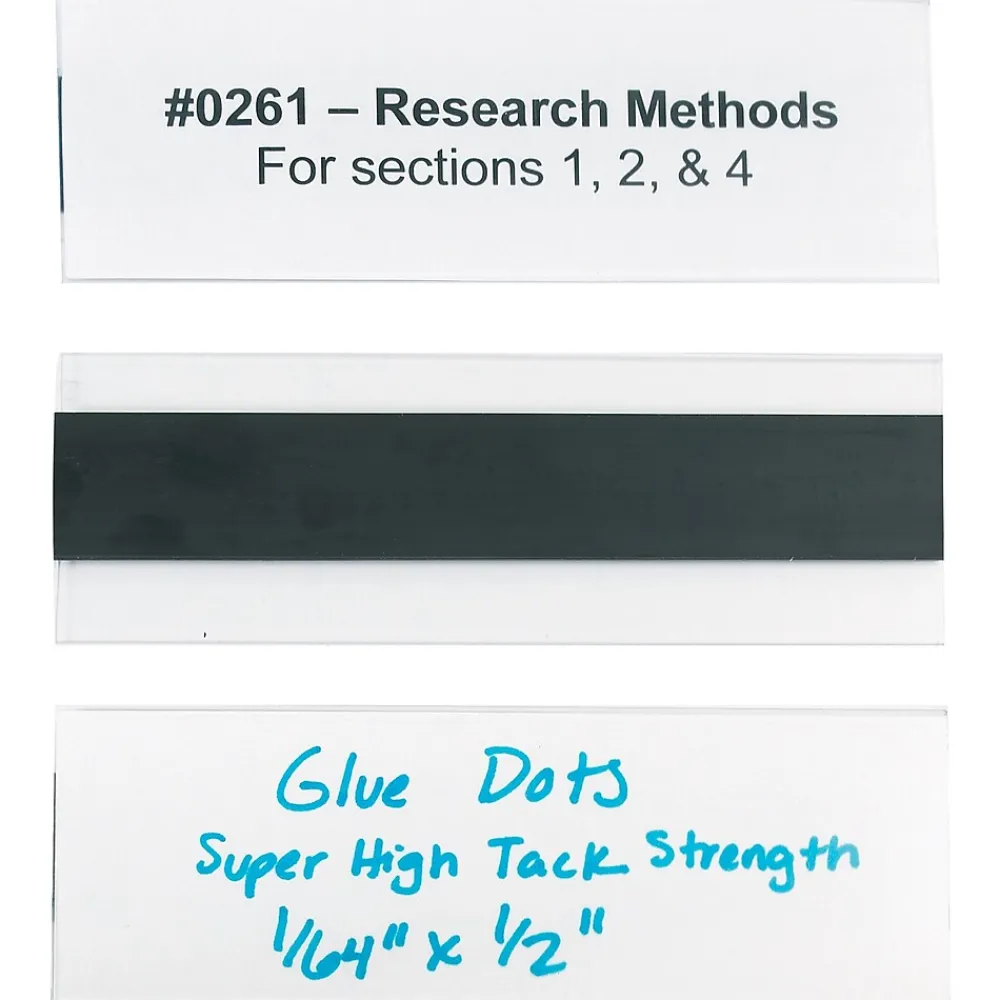 Labels|HOL-DEX ® Magnetic Plastic Label Holders, 2" x 6", Clear, 12/Case (M51)