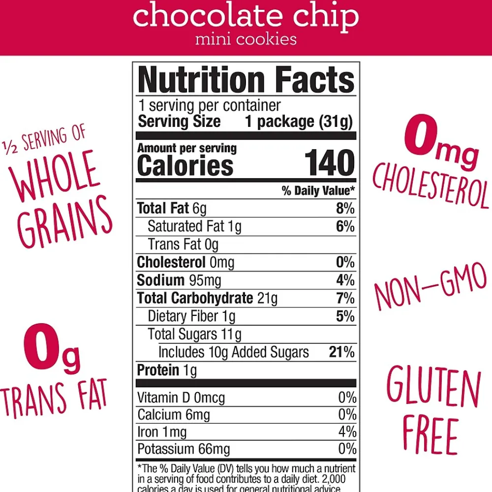 HomeFree Gluten Free Mini Chocolate Chip Cookies, 1.1 oz., 10/Pack (307-00360)