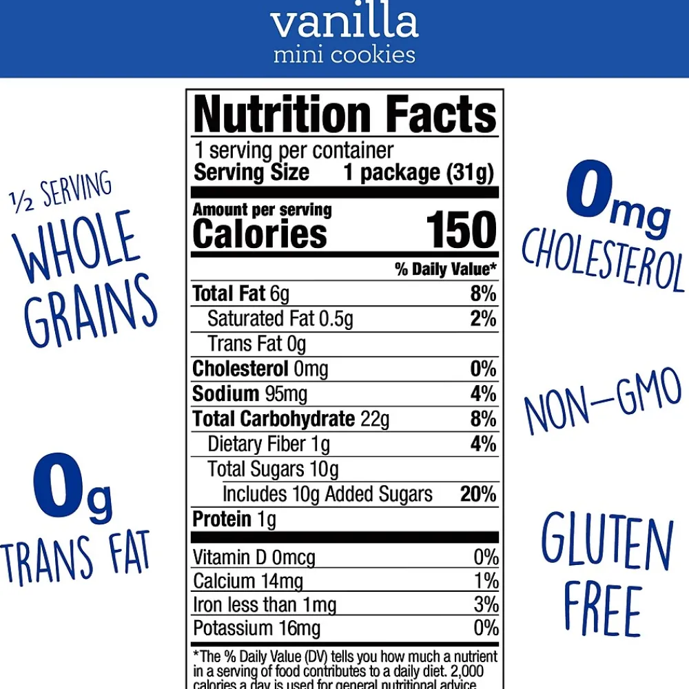 HomeFree Gluten Free Mini Vanilla Cookies, 1.1 oz., 10/Pack (307-00362)