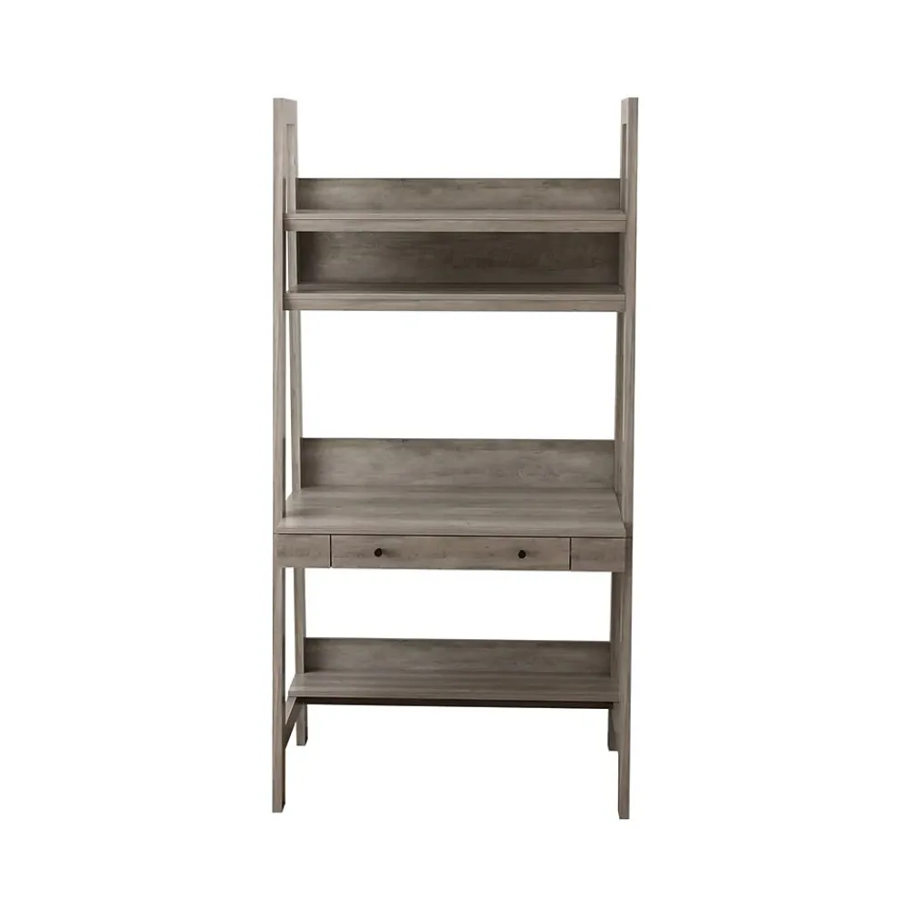 Office Desks*Homenations 36" Ladder PC Desk, Washed Gray (SH-OF-2620)