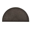 HomeTrax Designs Guzzler Sunburst Door Mat, 36" x 70", Charcoal (169F0036CH)