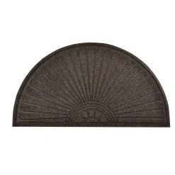 HomeTrax Designs Guzzler Sunburst Door Mat, 36" x 70", Charcoal (169F0036CH)