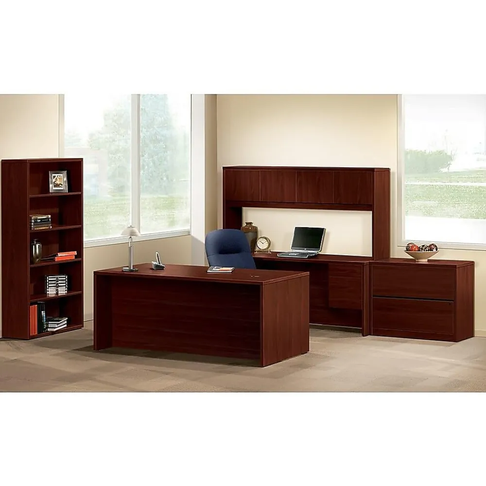 Office Desks*HON 10500 72" Double Pedestal Desk, Mahogany (H10593NN)
