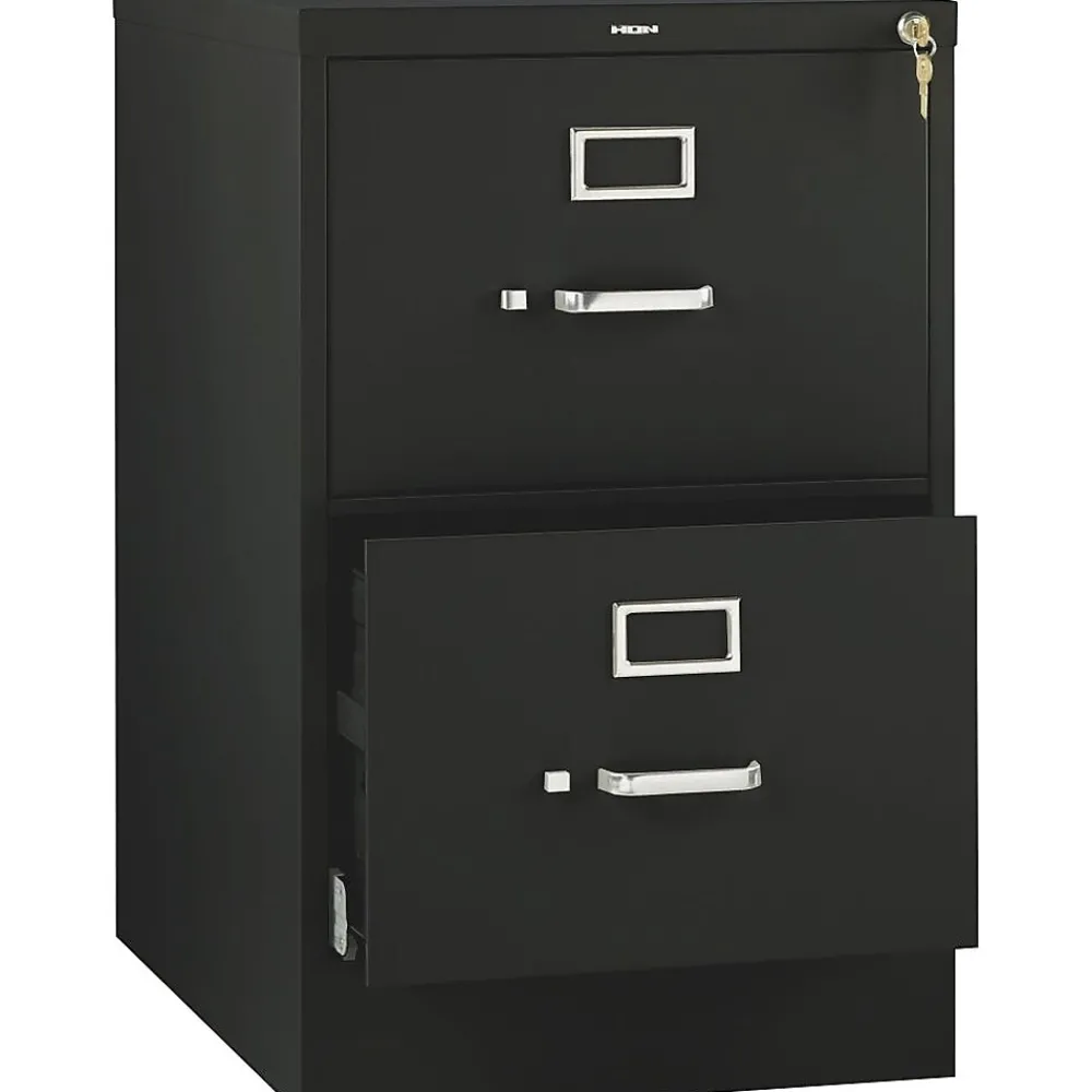 File Cabinets*HON 510 Series 2 Drawer Vertical File Cabinet, Legal, Black, 25"D (H512CPP)