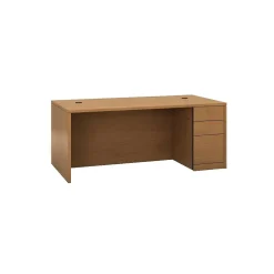 Computer Desks*HON ® 10500 Series Right Pedestal Desk, Harvest, 29 1/2"H x 72"W x 36"D