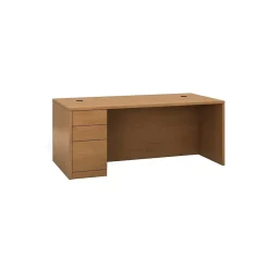 Computer Desks*HON 10500 Series 72"W Left Pedestal Desk, Harvest (H105896LCC)