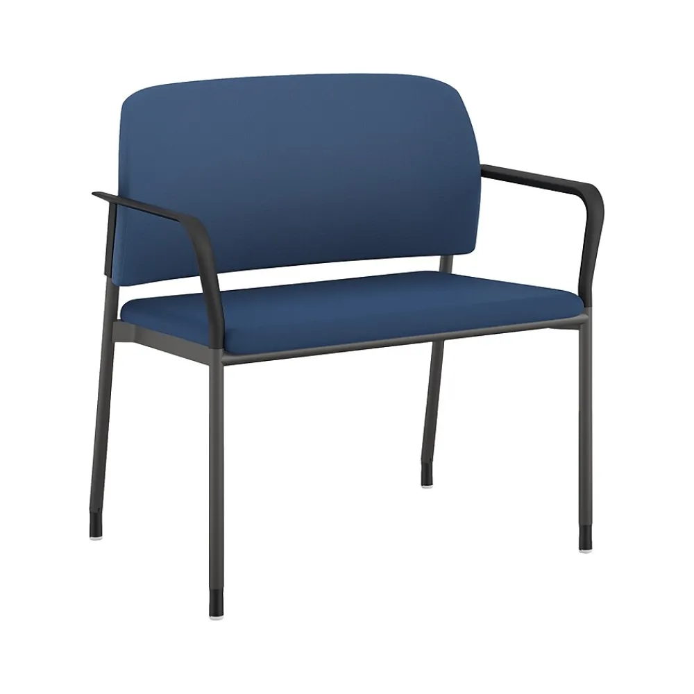 Folding & Stacking*HON Accommodate Vinyl Upholstered Bariatric Stacking Chair, Blue/Textured Charcoal (HSB50.F.E.SX04.P7A) Elysian