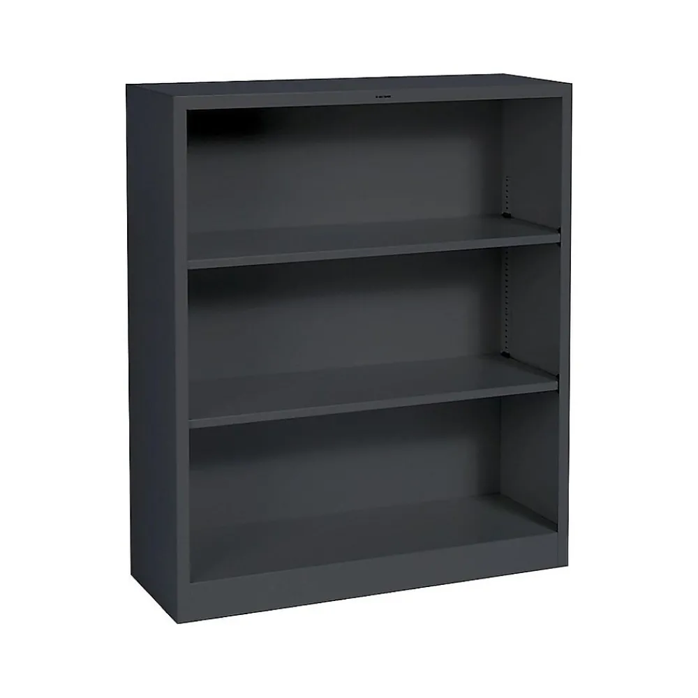 Bookcases*HON Brigade 3 Shelf 41"H Bookcase, Black Steel(HS42ABCP)