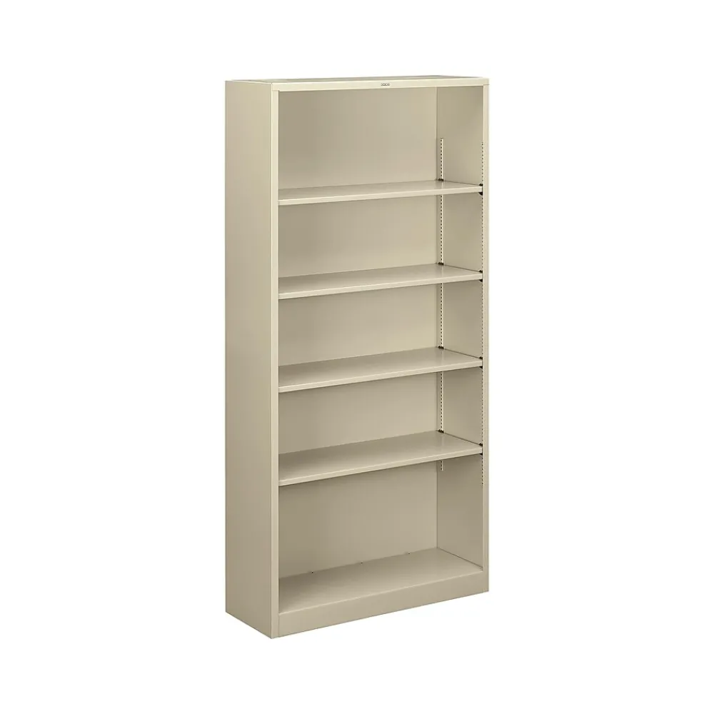 Bookcases*HON Brigade 5-Shelf 71"H Bookcase, Putty Steel (HS72ABCL)
