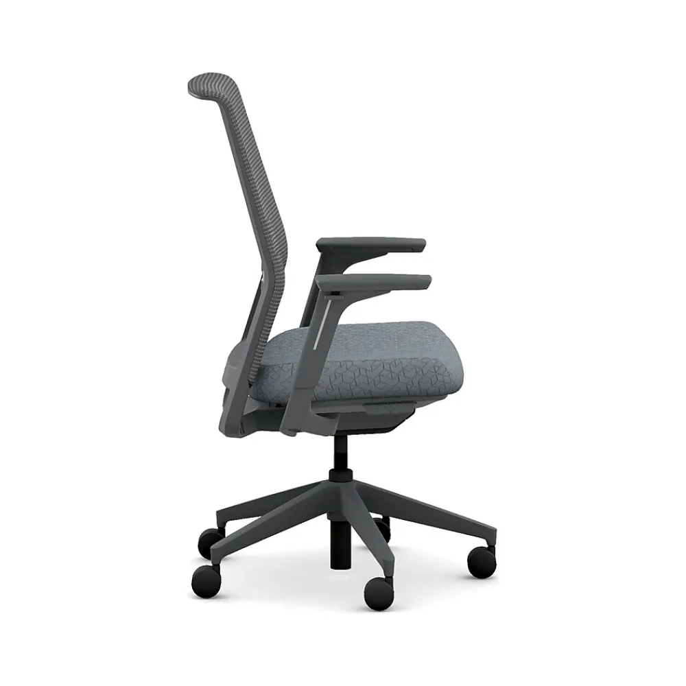 Office Chairs*HON Cipher Mesh/Fabric Swivel Task Chair, Basalt/Charcoal (HCFRT.STC.H.S.IC.APX25.TC00.AL.ST.SB.S)