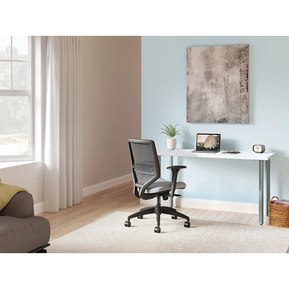Computer Desks*HON Coze 48"W Desk, Designer and Silver (RPL2448DWP6) White