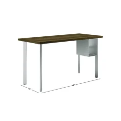 Computer Desks*HON Coze 48"W Desk w/U-Storage, and Silver (RPL2448FWP6S) Florence Walnut