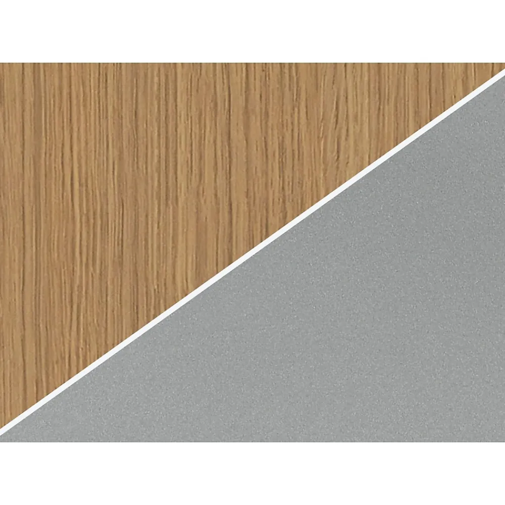 Computer Desks*HON Coze 48"W Desk, w/U-Storage, and Silver (RPL2448N1P6S) Natural Recon