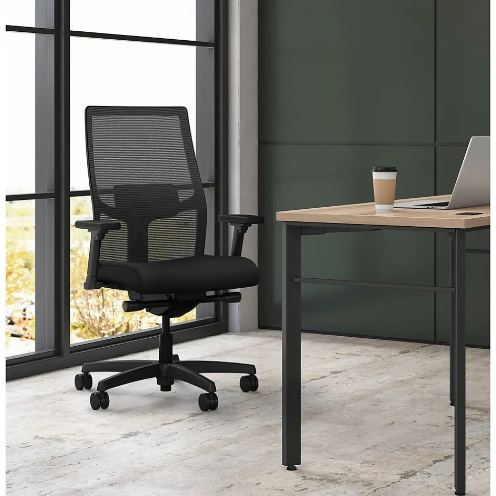 Ergonomic Chairs*HON Ignition 2.0 Mesh/Fabric Computer and Desk Chair, Black (I2M2AMLC10TK) Black Fabric