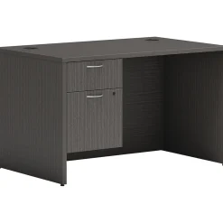Computer Desks*HON Mod 48"W Single Hanging Pedestal Desk, Slate Teak (HLPLDS48HBFSL1)