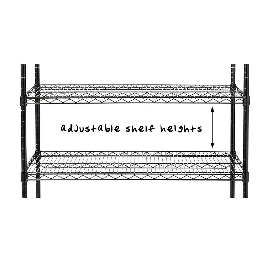 Shelving*Honey-Can-Do Honey Can Do 5-Shelf Metal Unit, 42"W, Black (SHF-01440)