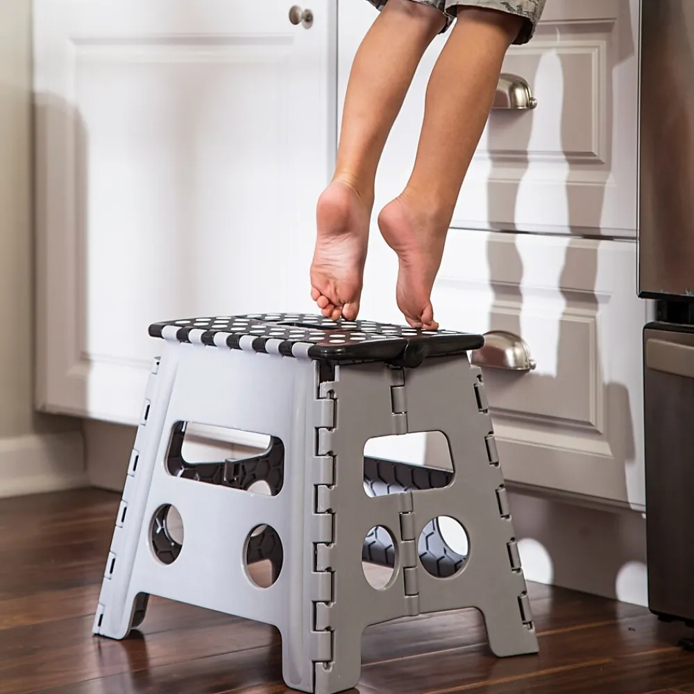 Honey-Can-Do 1.07'H Plastic Step Stool (TBL-09268)