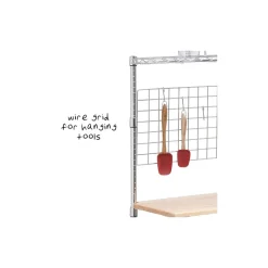 Shelving*Honey-Can-Do Mini Microwaveable Shelf w/MDF Top, Chrome (SHF-09256)