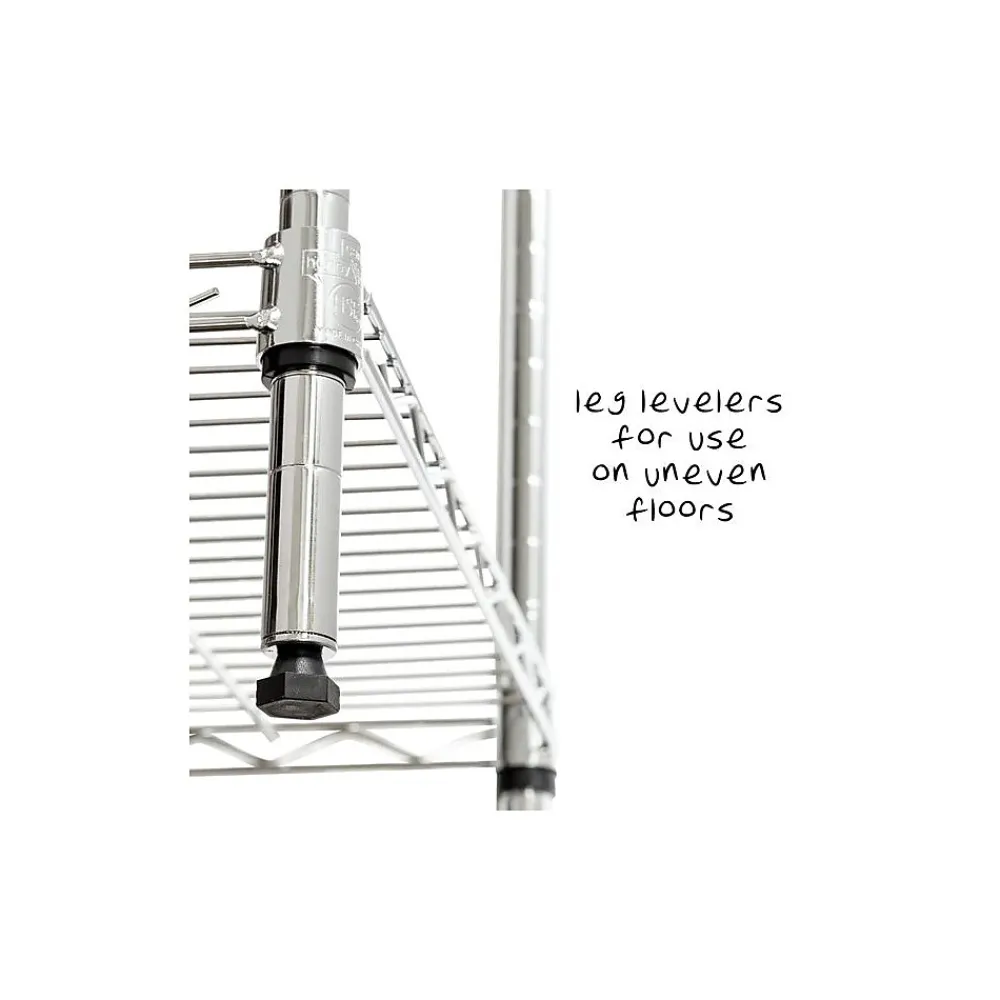 Shelving*Honey-Can-Do Mini Microwaveable Shelf w/MDF Top, Chrome (SHF-09256)