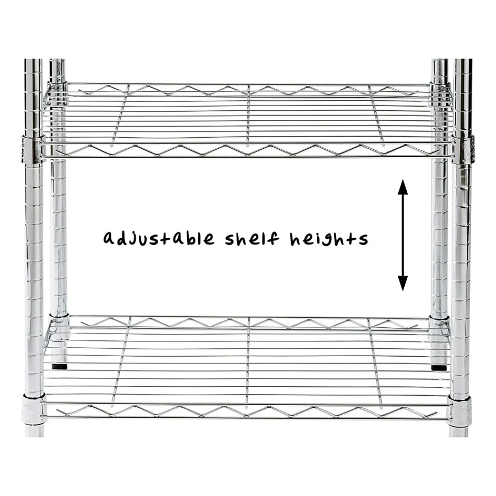 Shelving*Honey-Can-Do 3-Shelf Metal Unit, 24"W, Chrome (SHF-01903)