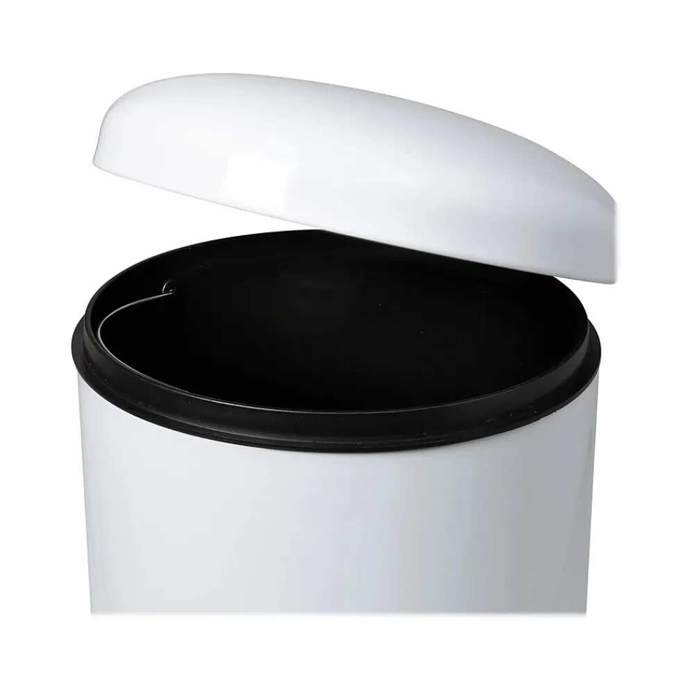 Steel Step Trash Can, 7.9-Gallon, White (TRS-09329)<Honey-Can-Do Sale