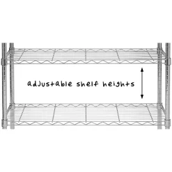 Shelving*Honey-Can-Do Three Tier Storage Shelf, Chrome (SHF-09367)