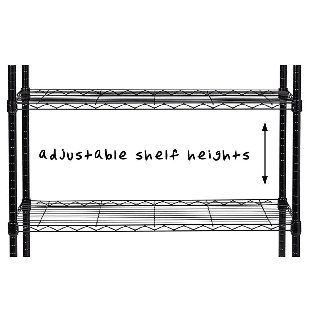 Shelving*Honey-Can-Do 4-Tier 250lb. Capacity Shelving Unit, Black (SHF-01908)