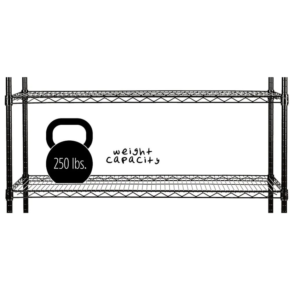 Shelving*Honey-Can-Do 4-Tier 250lb. Capacity Shelving Unit, Black (SHF-01908)