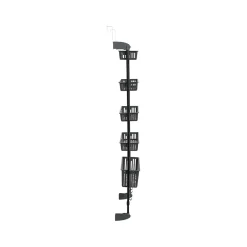 Shelving*Household Essentials 5-Shelf Plastic Over-the-Door Storage Rack, 20", /Black (2192-1) Gray