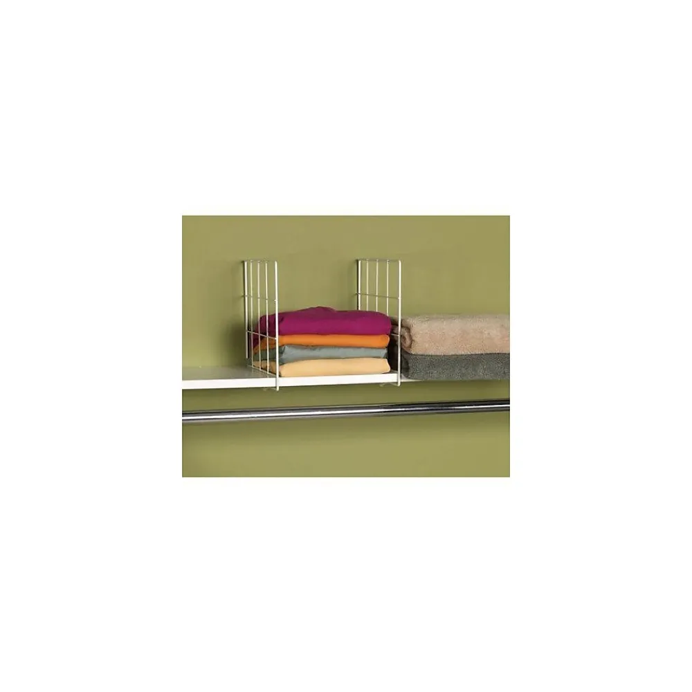 Shelving*Household Essentials Wire Shelf Dividers, White, 2/Set (25001)