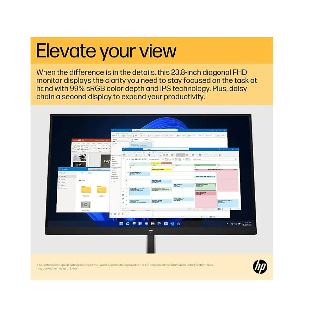 HP 24" 75 Hz LCD Monitor (6N4D0AA#ABA)