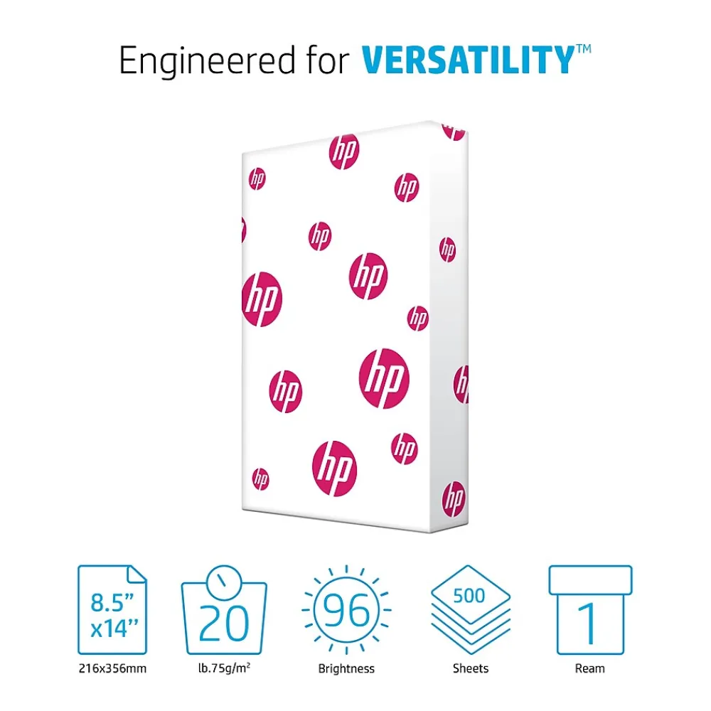 Multipurpose Paper*HP 8.5" x 14" Multipurpose Paper, 20 lbs., 96 Brightness, 500/Ream (M1420)