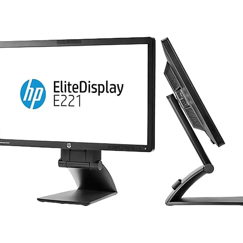 New HP EliteDisplay E221 Refurbished 21.5" LED Monitor, Black