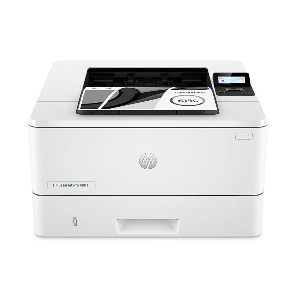 HP LaserJet Pro 4001dn Wired Black & White Laser Printer, Single Function Print, 2-Sided Printing, Best for Office (2Z600F)
