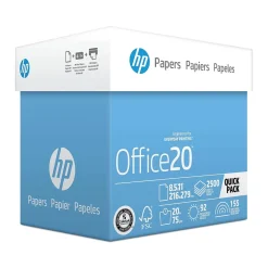 Multipurpose Paper*HP Office Quickpack 8.5" x 11" Multipurpose Paper, 20 lbs., 92 Brightness, 2500/Carton (2500S)