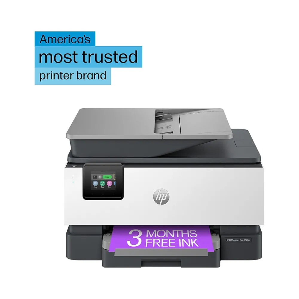 HP OfficeJet Pro 9125e Wireless Color Inkjet Printer, All-In-One, Print, Scan, Copy, Fax (403X0A#B1H)