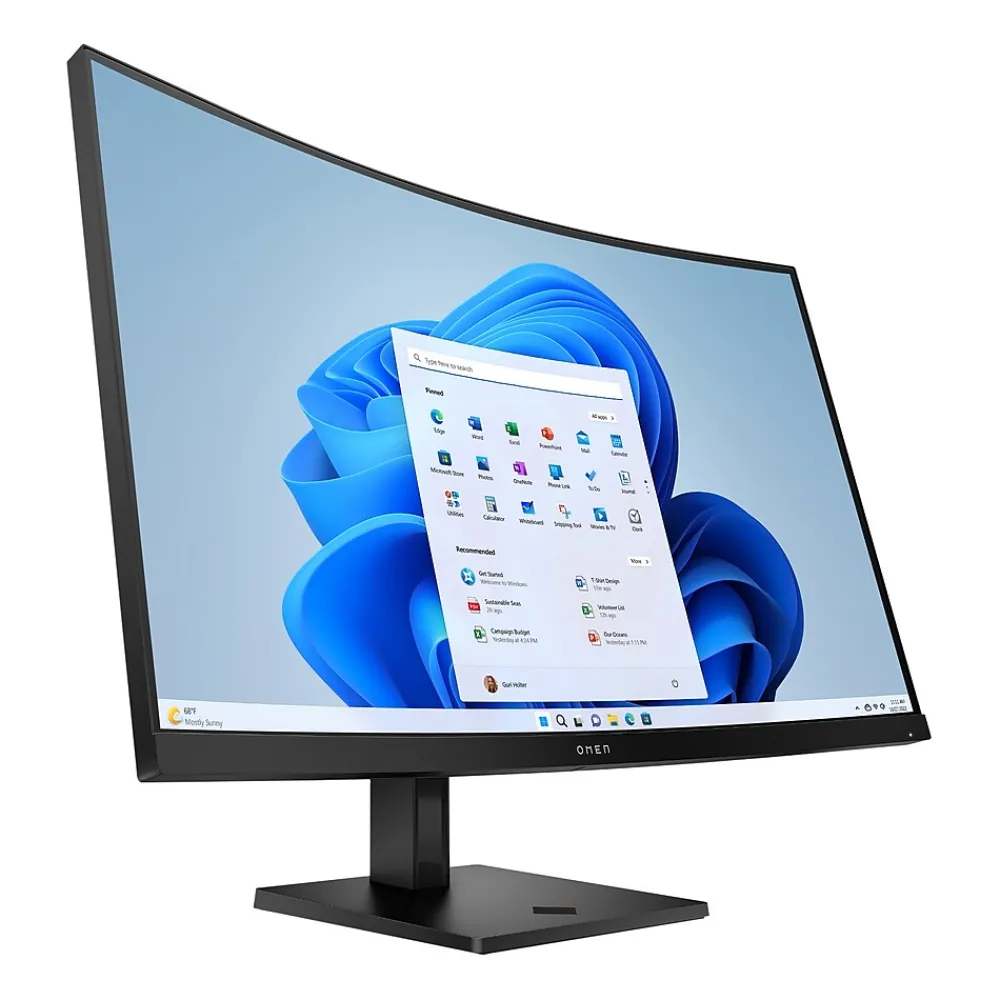 HP OMEN 32c 31.5" Curved LCD Monitor, Jet Black (780K6AA#ABA)