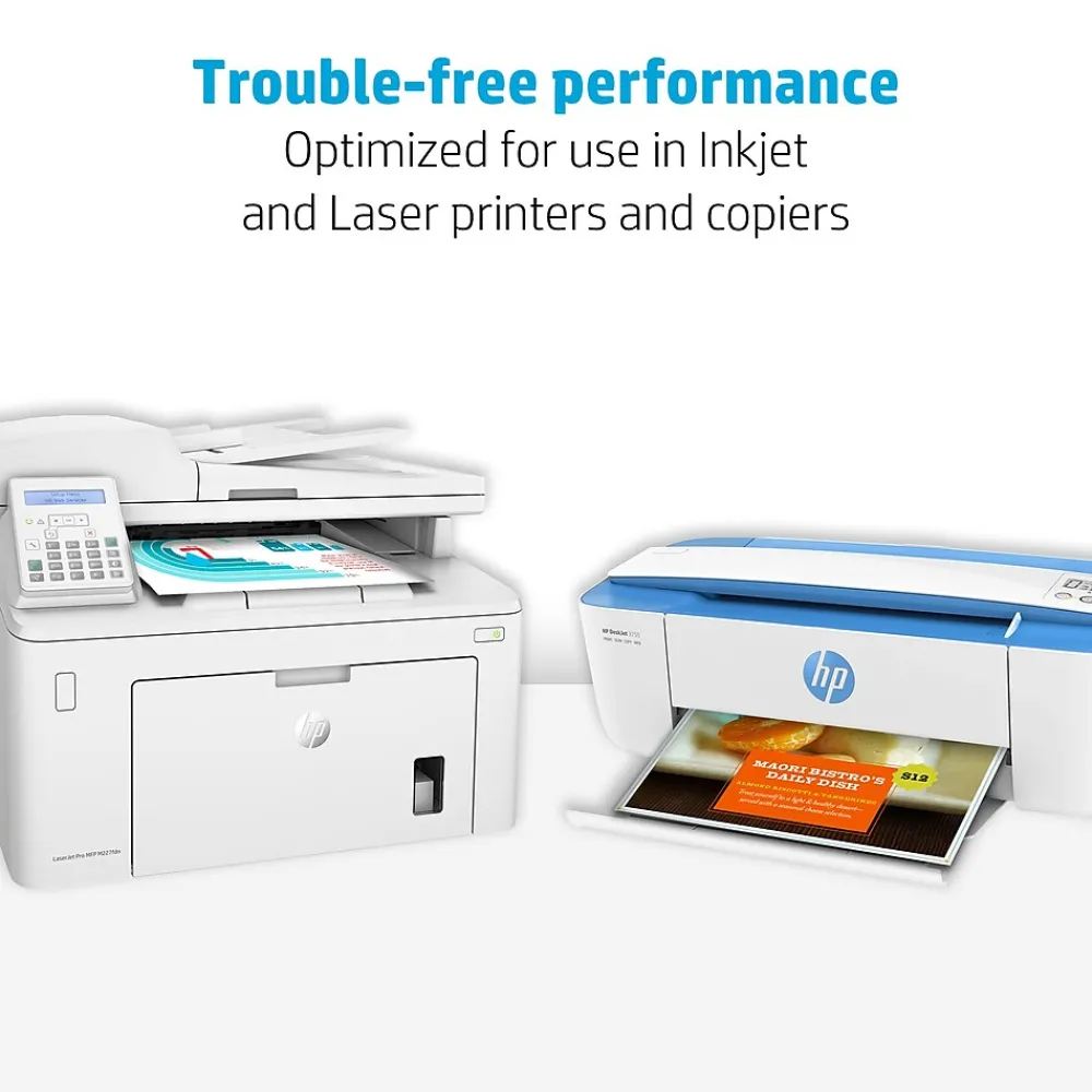 Multipurpose Paper*HP Premium24 8.5" x 11" Laser Paper, 24 lbs., 100 Brightness, 500 Sheets/Ream (J1124)