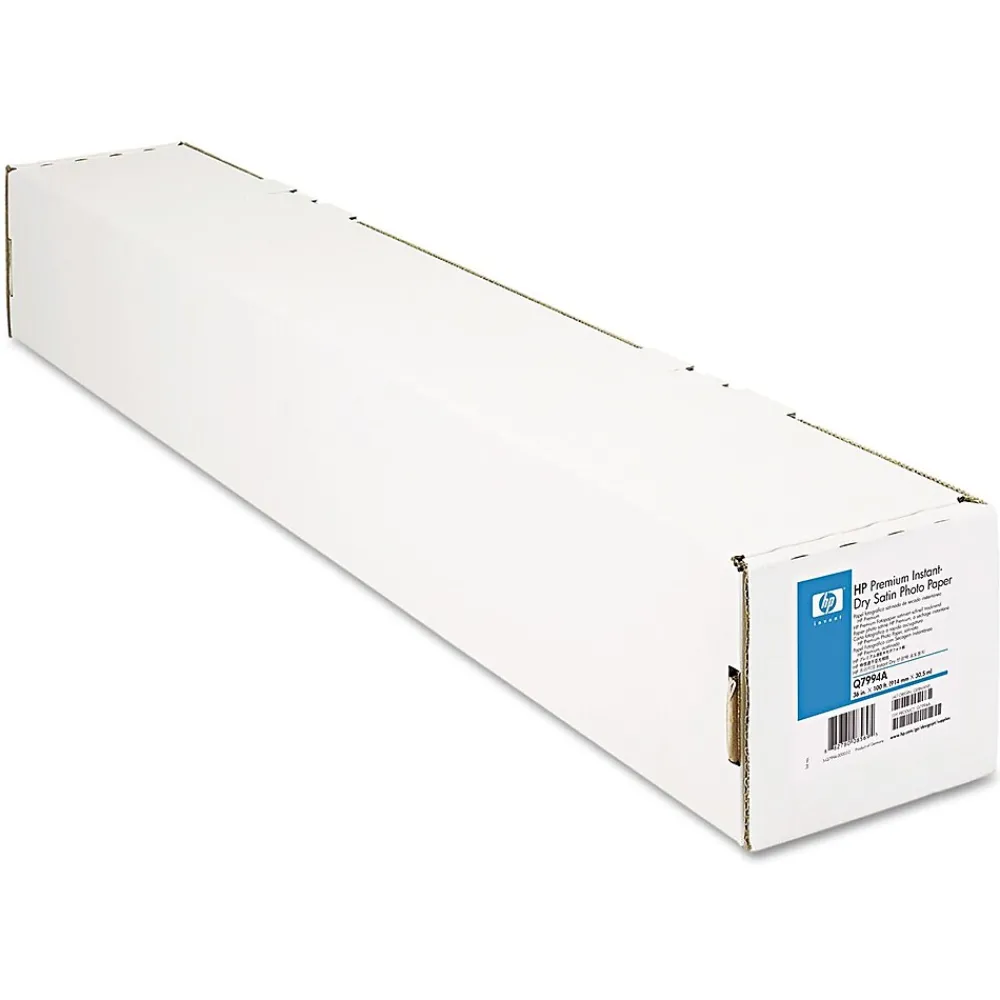Wide Format Paper*HP Premium Instant-Dry Wide Format Coated Bond Paper, 36" x 100', Satin Finish (HEWQ7994A)