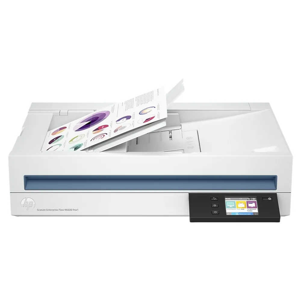 HP ScanJet Enterprise Flow N6600 fnw1 Wireless Duplex Flatbed Document Scanner, White (20G08A#BGJ)