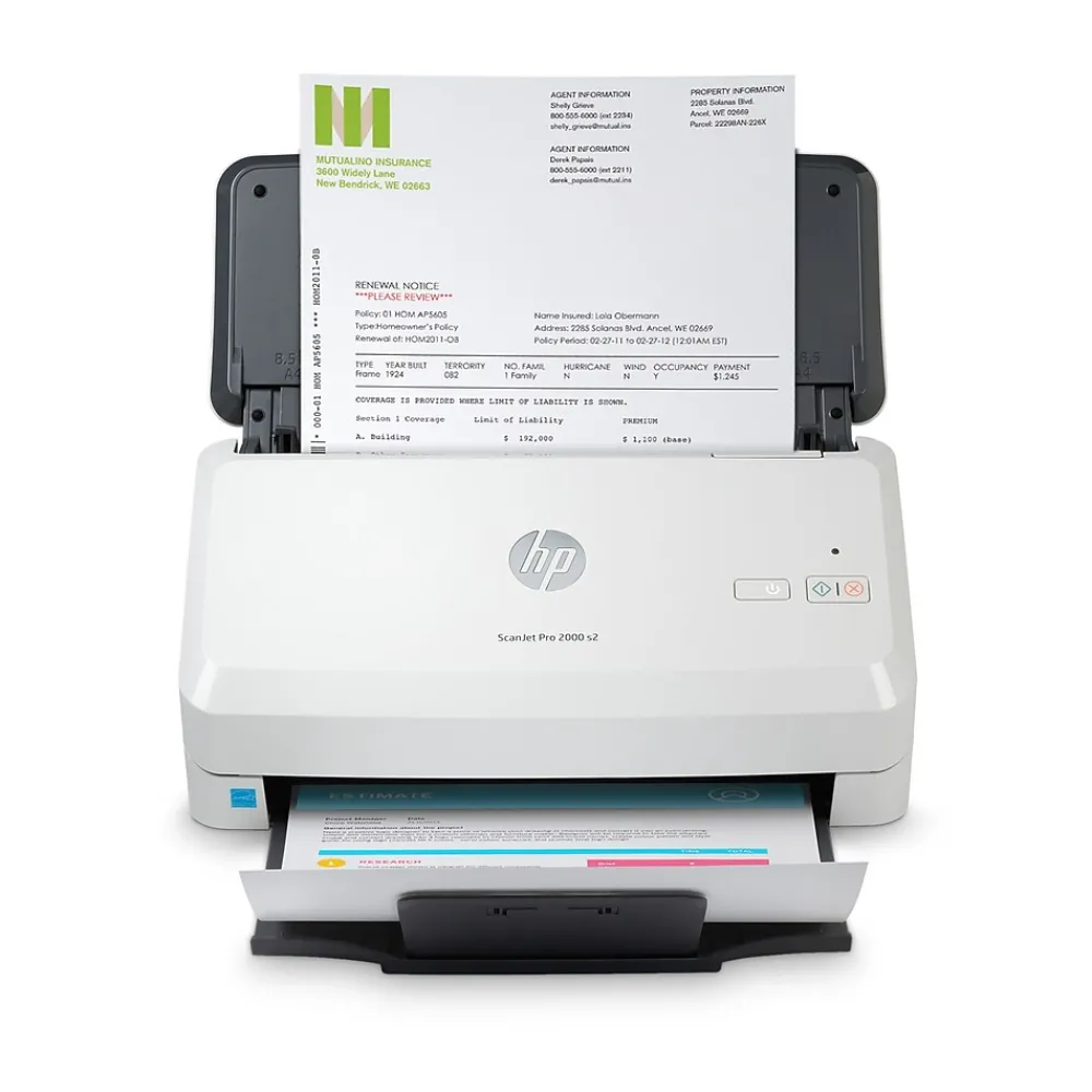 HP Scanjet Pro 2000 s2 Duplex Desktop Document Scanner, White (6FW06A#BGJ)